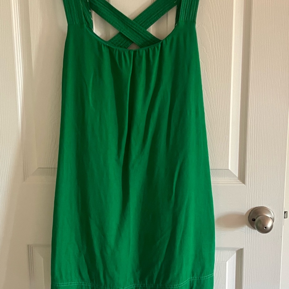 C&C California Green Sleeveless Dress with Cross Back, Sz XS